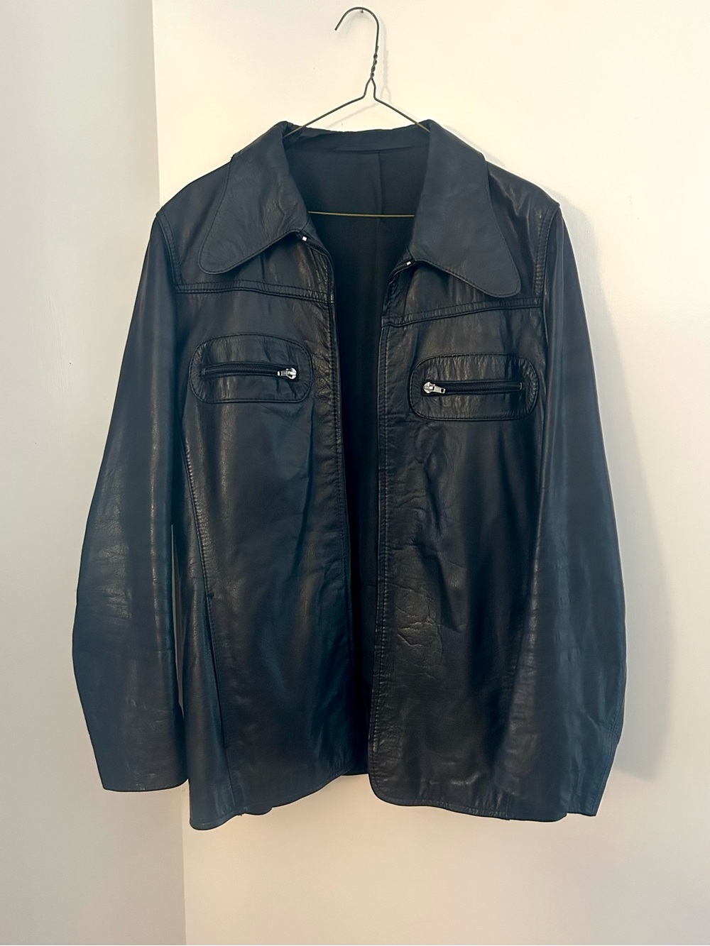 1970s Black Leather Jacket